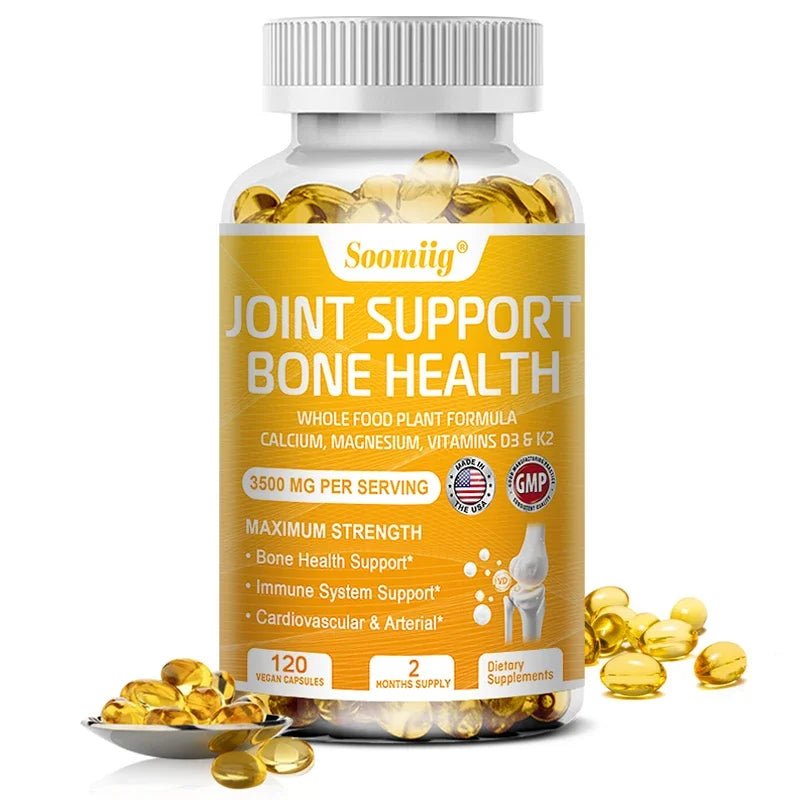 Calcium, Magnesium, Vitamin D3 & K2 - Supports Joint Pain Relief, Anti-Inflammatory, Joint, Immune Health, 120 Capsules - silverfoxgoods